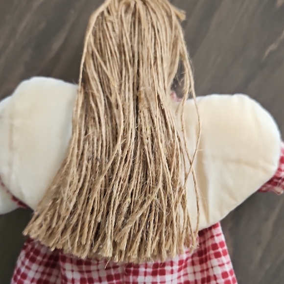 Vintage Handcrafted Plaid Angel Doll - Picture 8 of 11